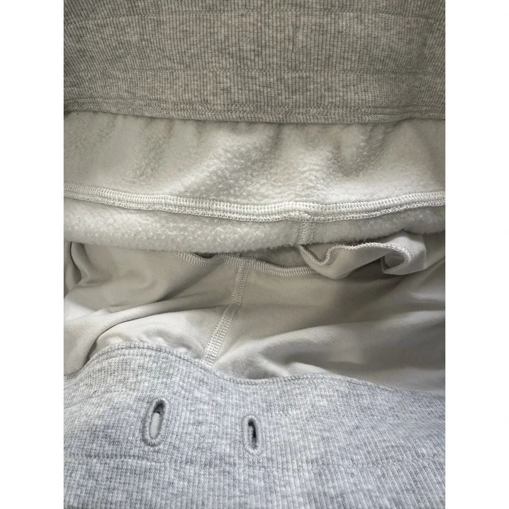 Lululemon Scuba Mid-Rise Wide-Leg Pant Full Length Heathered Light Gray Size 14 - Picture 11 of 14